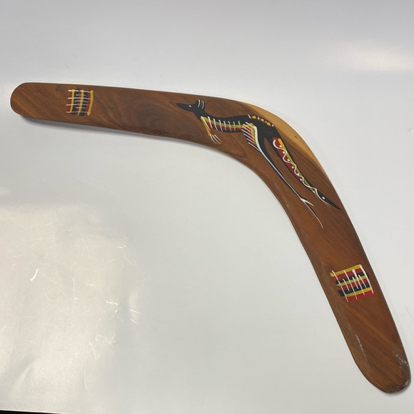 Vintage Bunabiri Souvenir Wooden Boomerang Austral 20” aboriginal painted - Picture 1 of 13